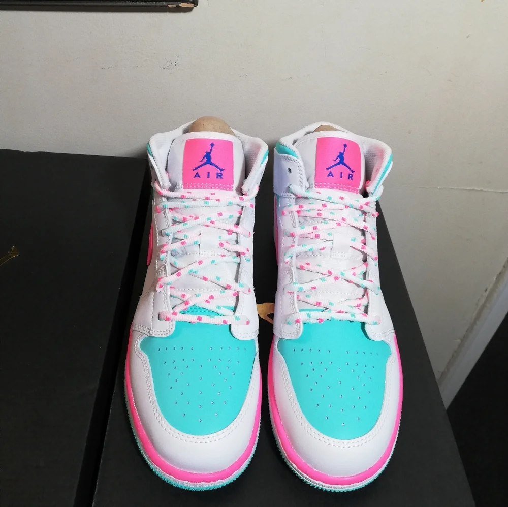 AIR JORDAN 1 MID M*U*L*T*I*C*O*L*O*R* WOMEN US SIZE6.5 BRAND NEW IN BOX - Picture 10 of 14